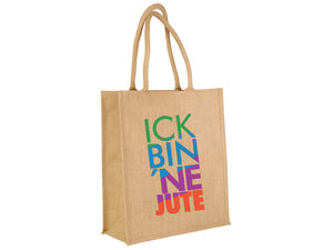 Jute Shopper Classic  "ICK BIN ´NE JUTE" Multicolor